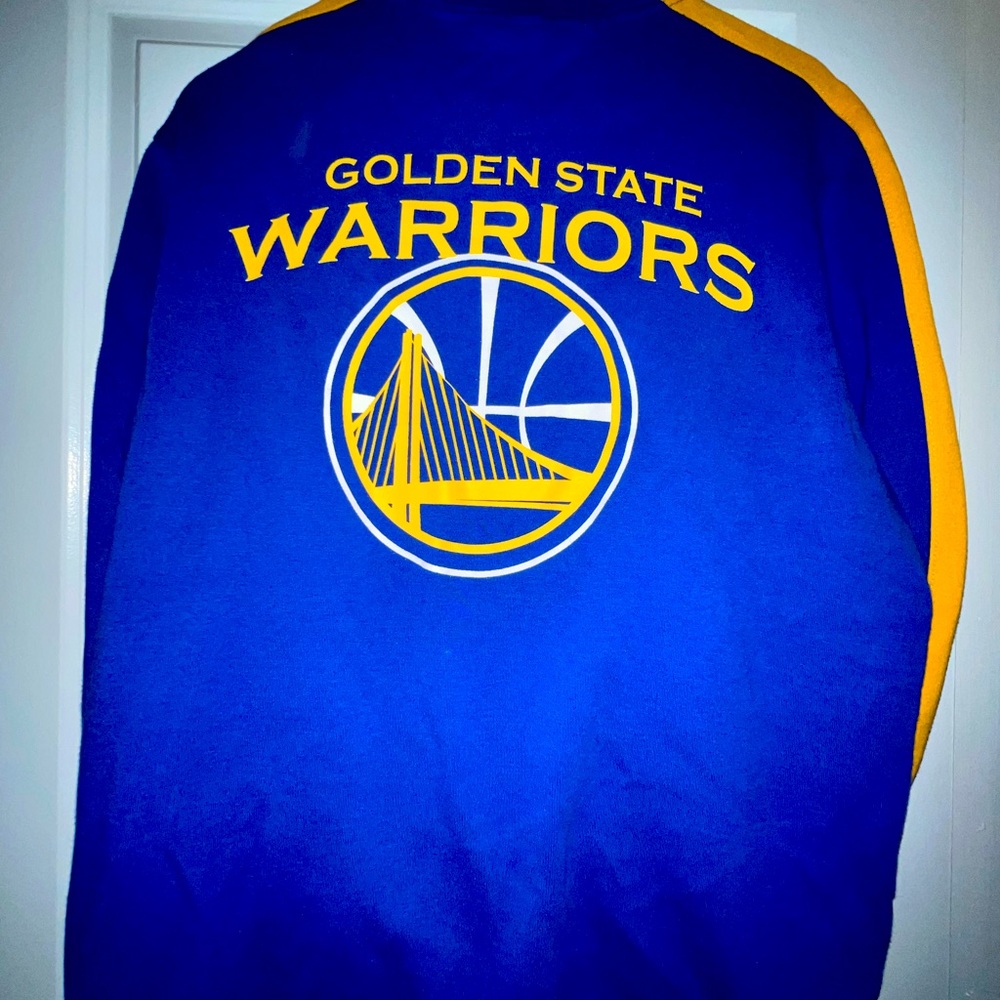 Golden State Warriors zip up jacket size Lg